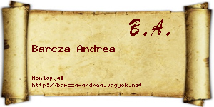 Barcza Andrea névjegykártya